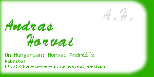 andras horvai business card